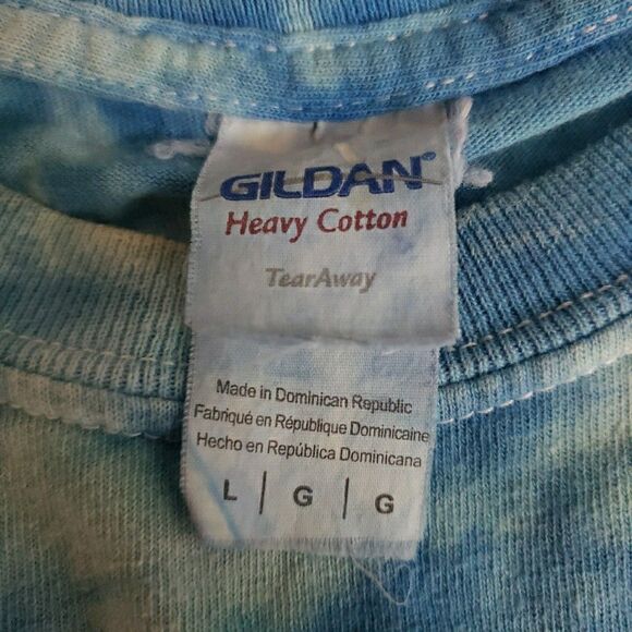 Animal Dolphins Shirt Blue All Over Print Ocean Nature Graphic Tee Size L - Picture 5 of 8